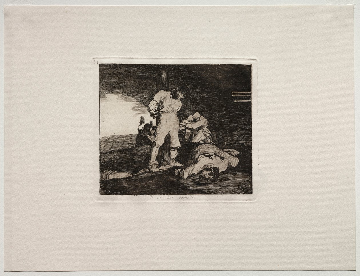 Os horrores da guerra: e não há ajuda para isso. de Francisco de Goya