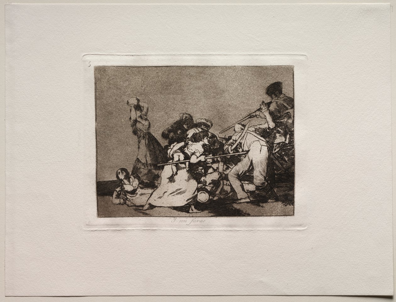 Os Horrores da Guerra: E Eles São Como Animais Selvagens de Francisco de Goya
