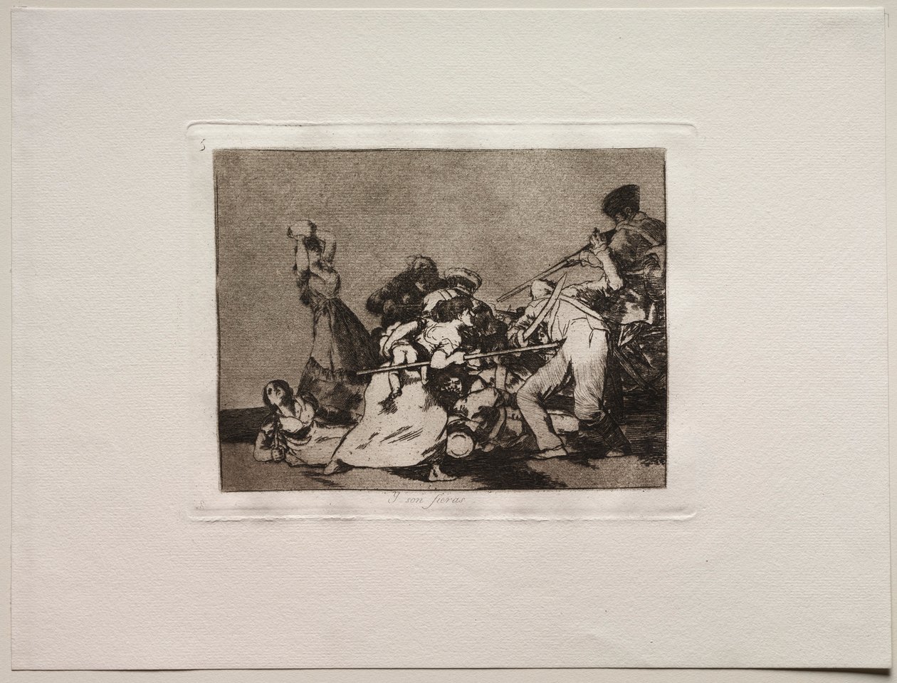 Os horrores da guerra: e são como bestas selvagens. de Francisco de Goya
