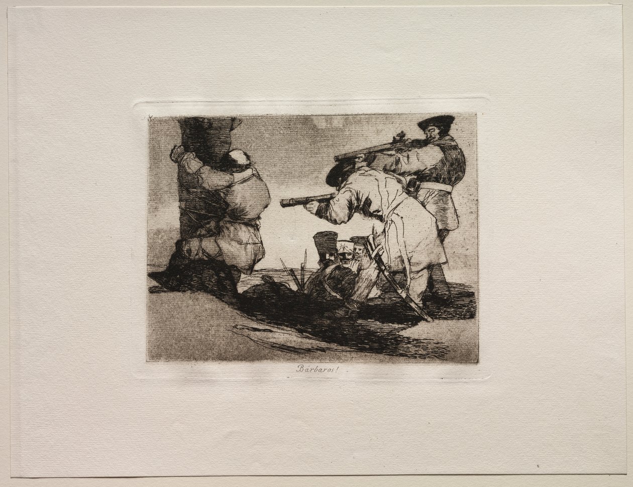 Os Horrores da Guerra: Bárbaros! de Francisco de Goya