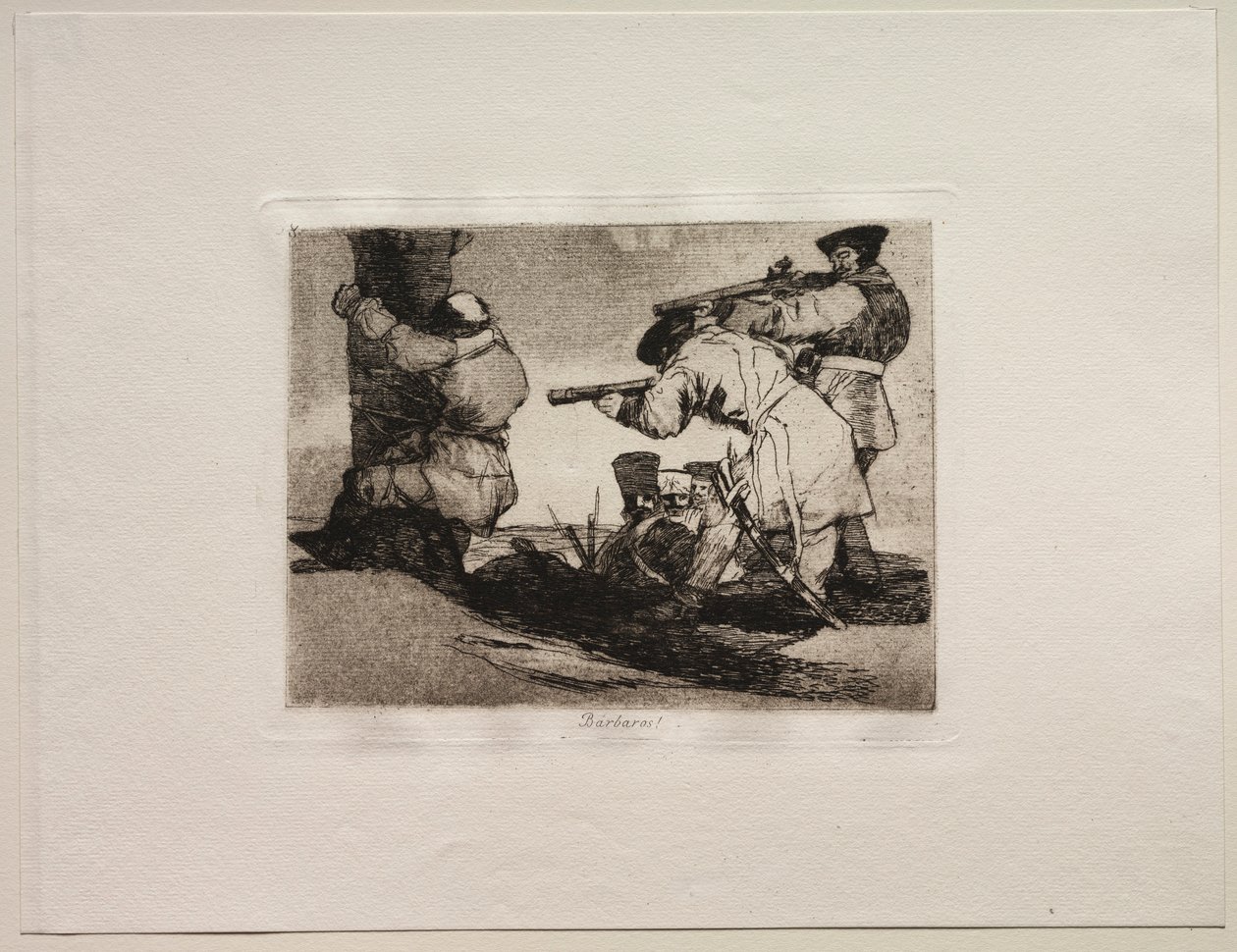 Os Horrores da Guerra: Bárbaros !. de Francisco de Goya