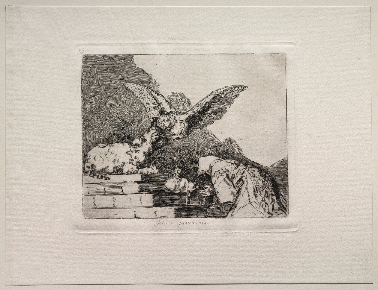 Os horrores da guerra: pantomima felina. de Francisco de Goya