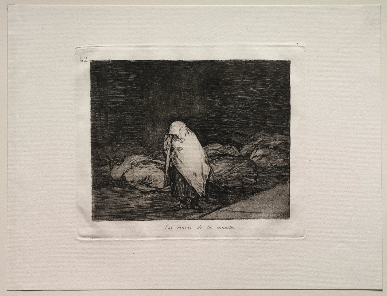 Os horrores da guerra: as camas da morte. de Francisco de Goya