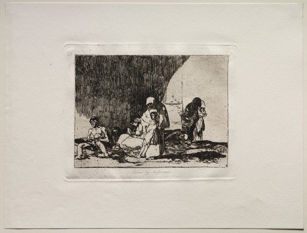 Os horrores da guerra: os saudáveis e os doentes de Francisco de Goya