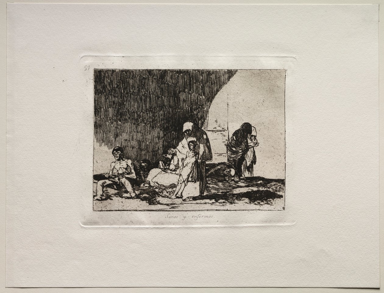 Os horrores da guerra: os saudáveis e os doentes. de Francisco de Goya