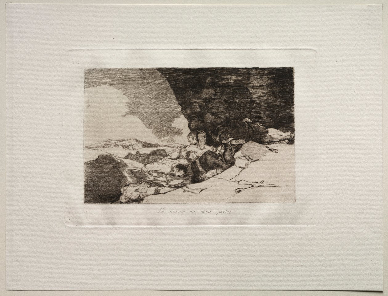 Os horrores da guerra: o mesmo em outros lugares. de Francisco de Goya