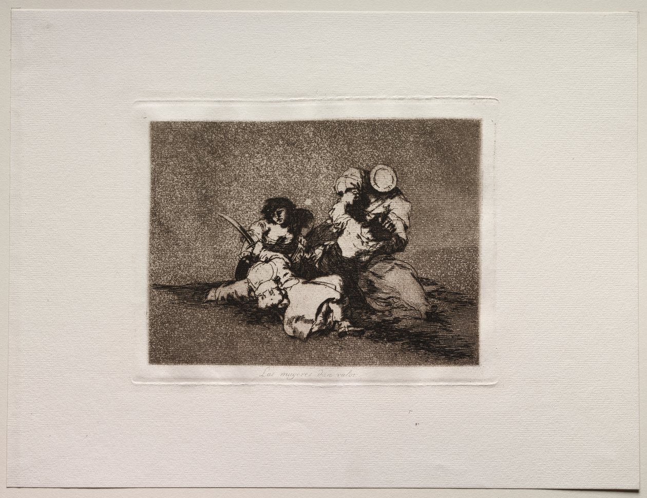 Os horrores da guerra: as mulheres dão coragem de Francisco de Goya