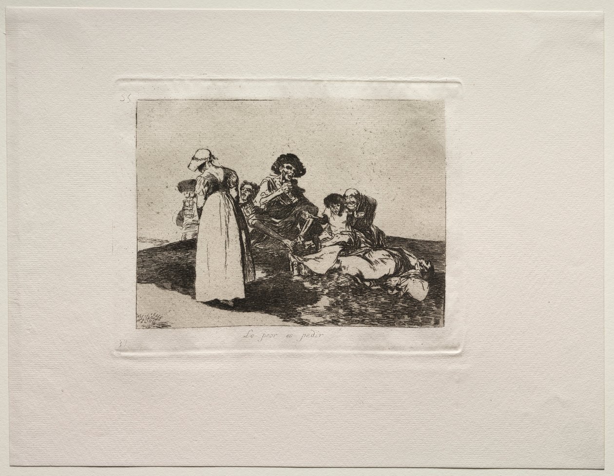 Os horrores da guerra: o pior é implorar. de Francisco de Goya