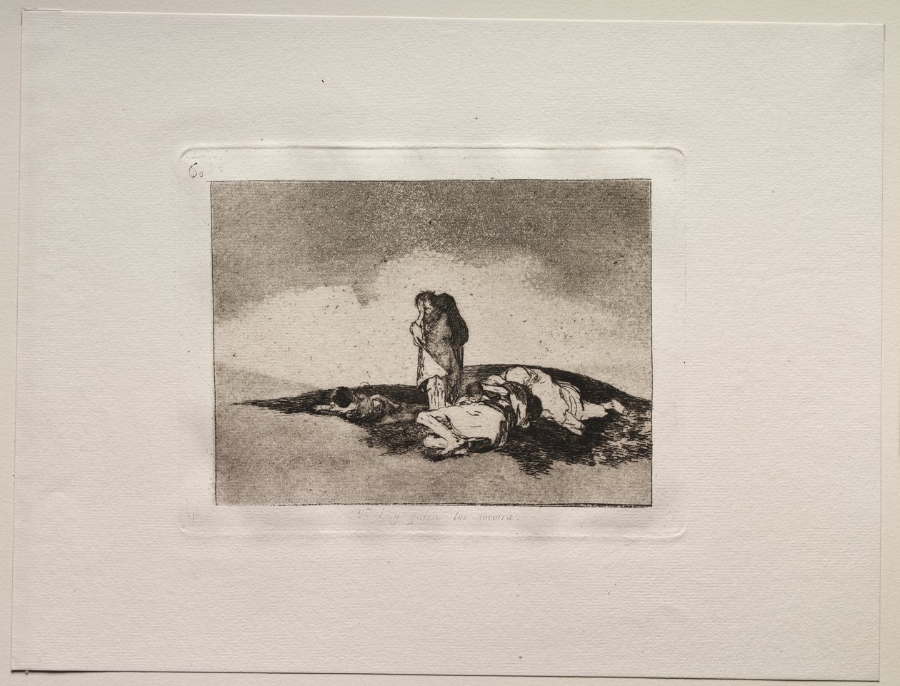 Os horrores da guerra: não há ninguém para ajudá-los de Francisco de Goya