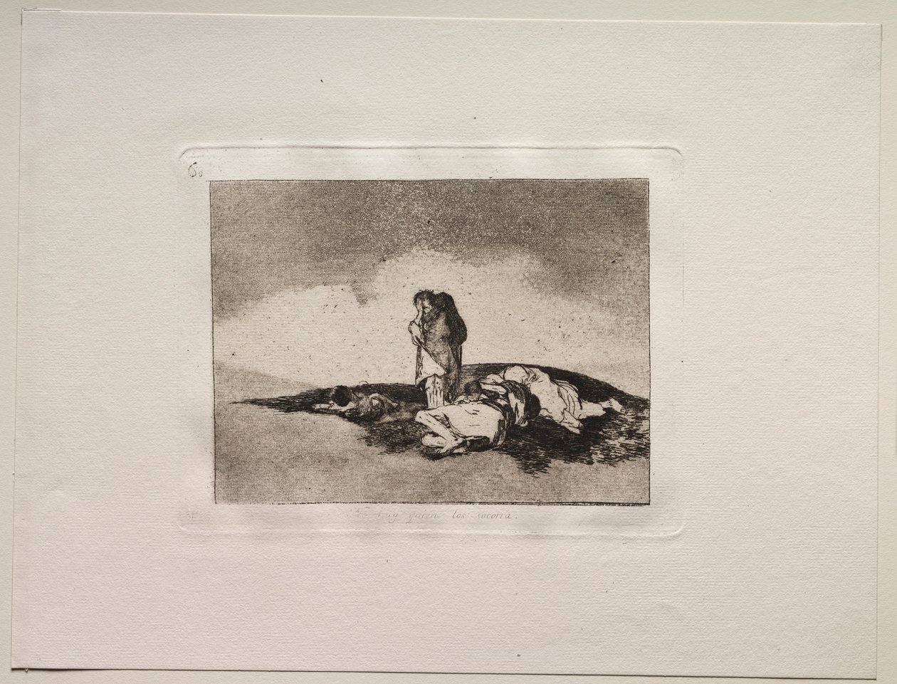 Os horrores da guerra: não há ninguém para ajudá-los. de Francisco de Goya