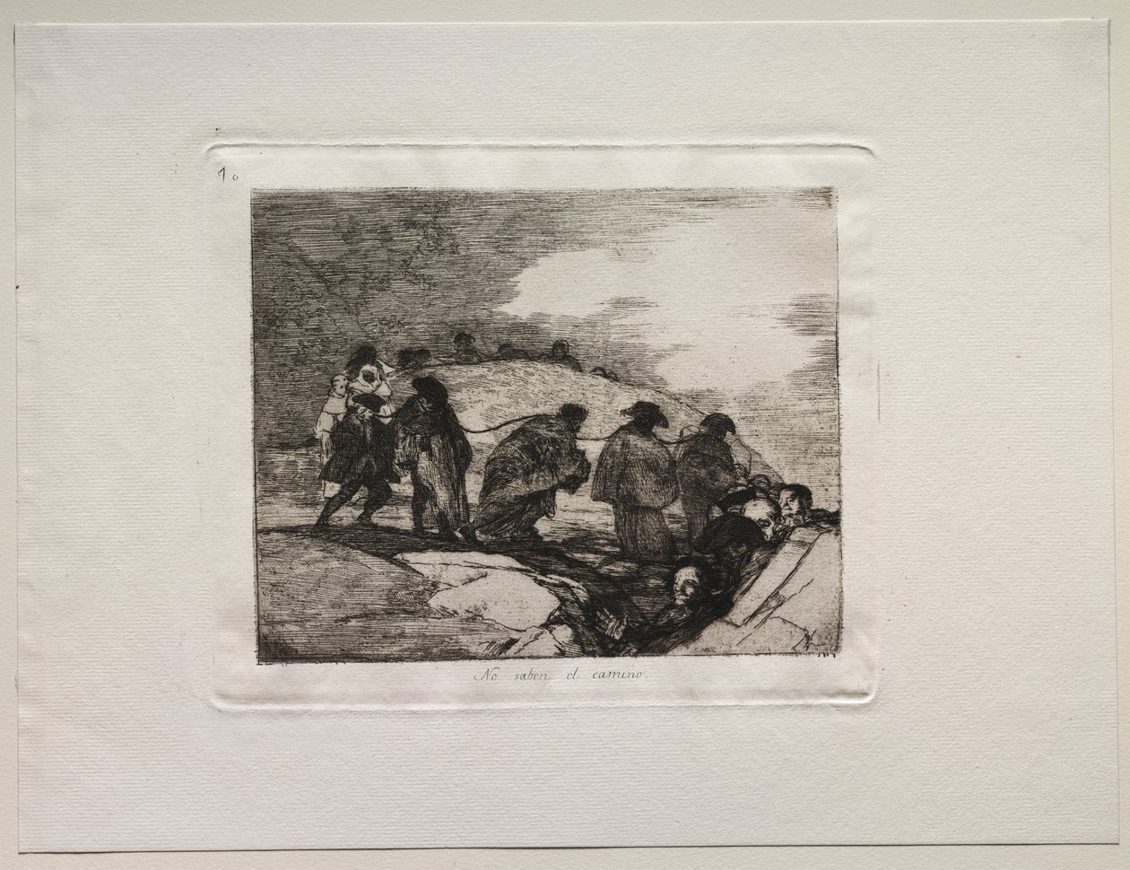 Os horrores da guerra: eles não sabem o caminho de Francisco de Goya
