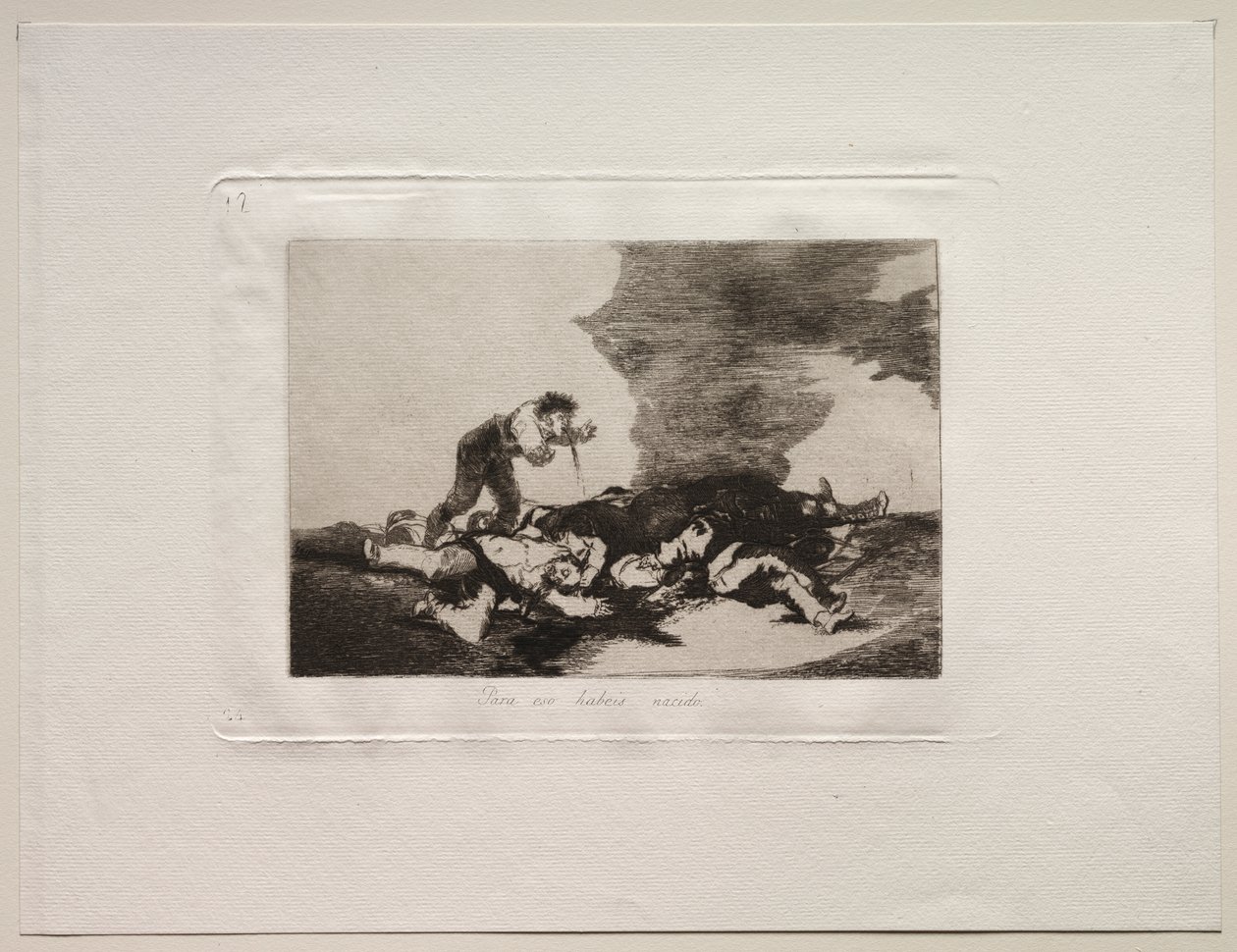 Os horrores da guerra: foi para isso que você nasceu de Francisco de Goya