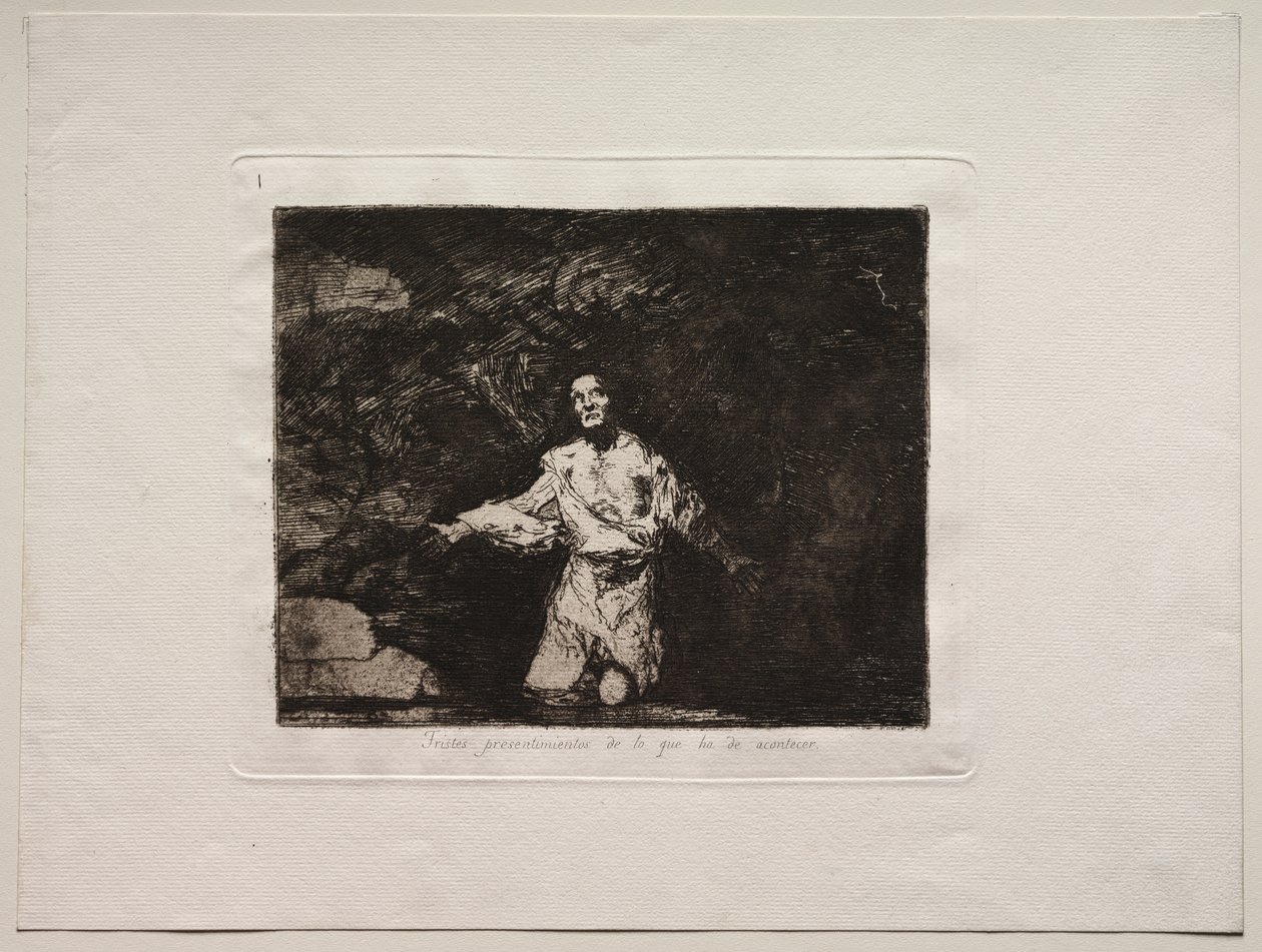 The Horrors of War: Title Page - Tristes pressentimentos do que vai acontecer de Francisco de Goya