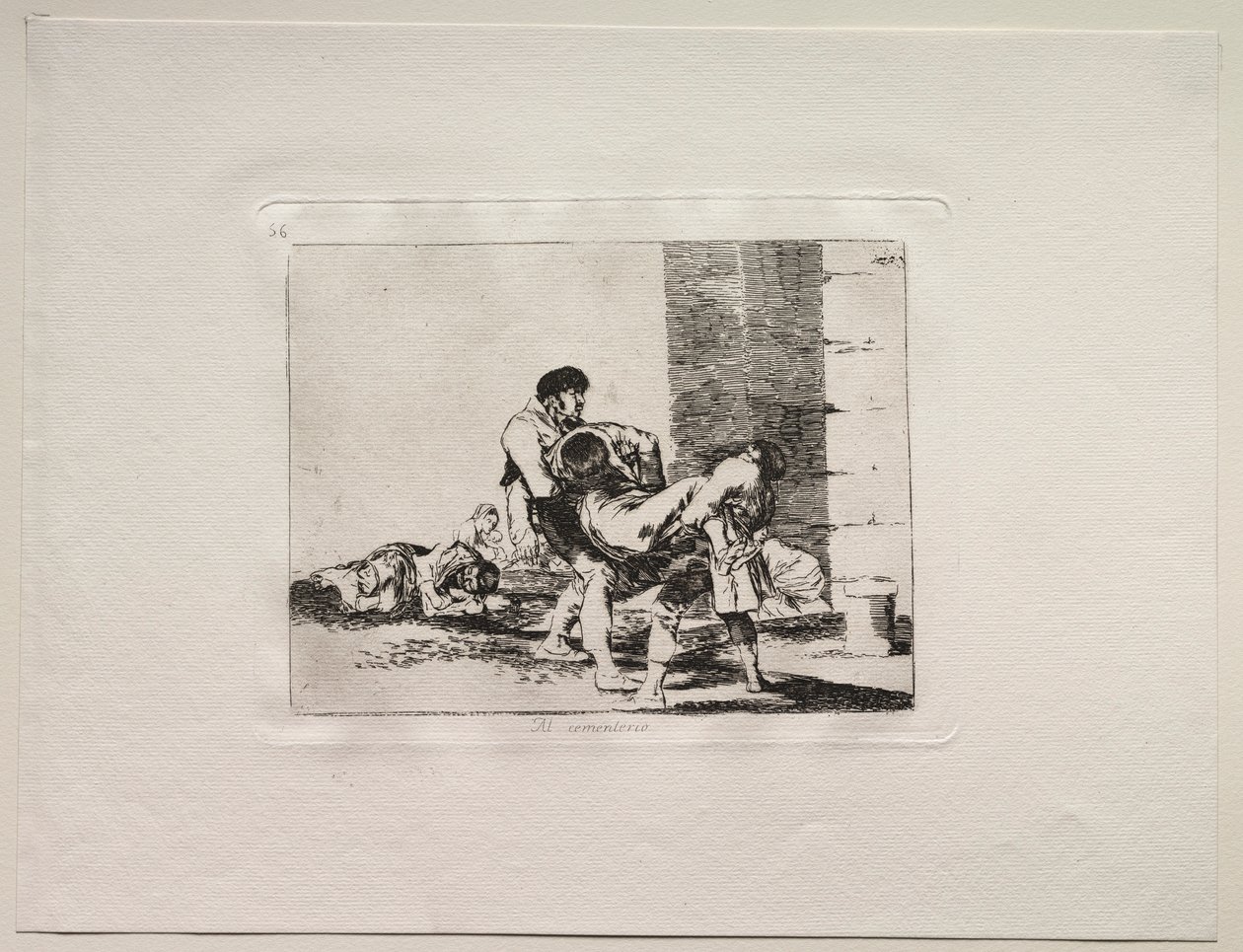 Os horrores da guerra: ao cemitério. de Francisco de Goya