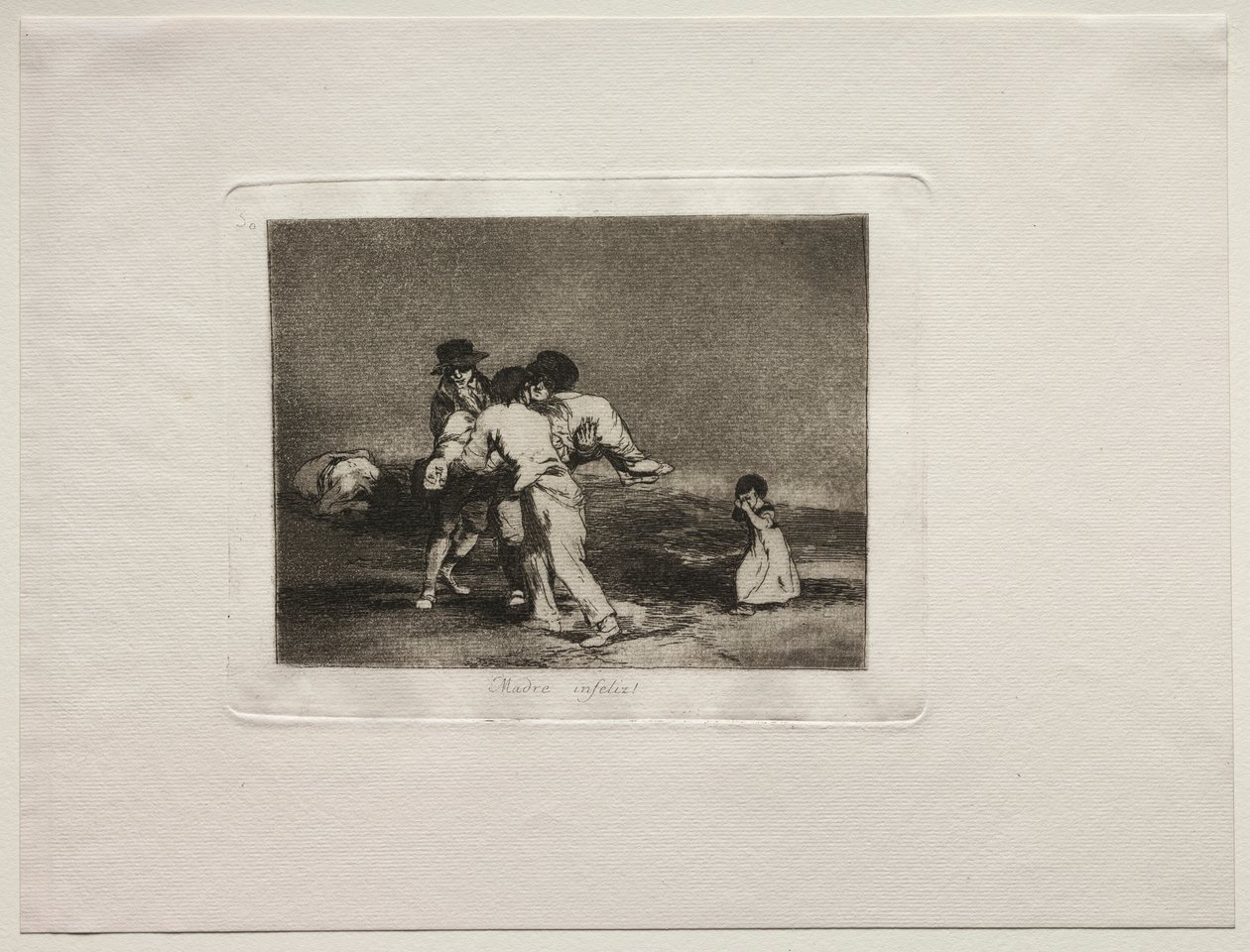 Os horrores da guerra: mãe infeliz. de Francisco de Goya