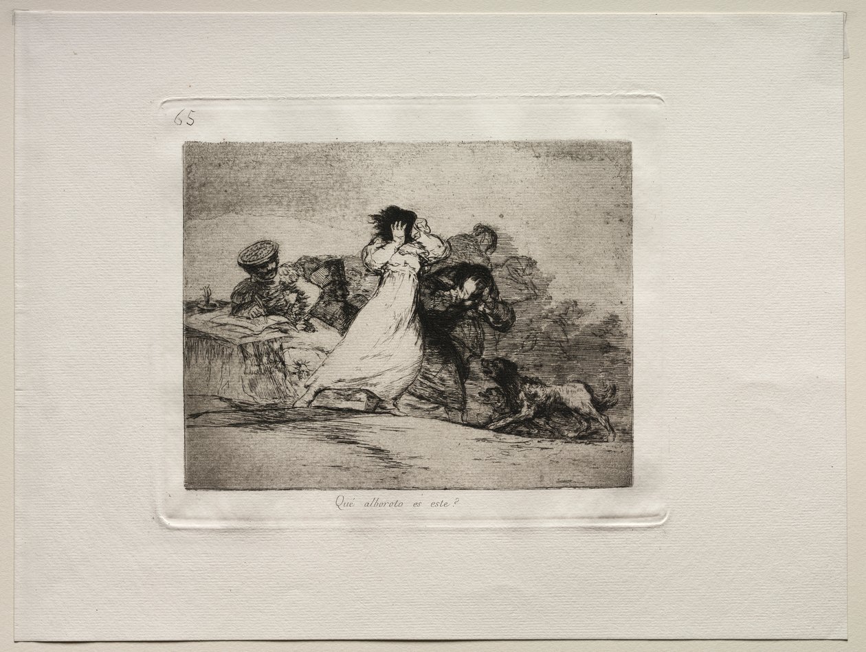 Os Horrores da Guerra: O que é esse Hubbub? de Francisco de Goya