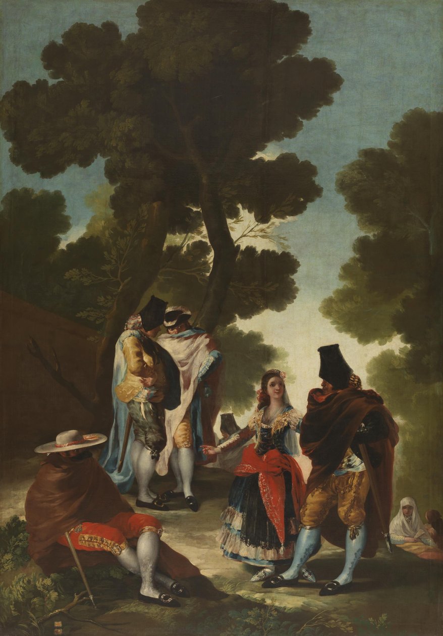 A Mulher Bonita e os Homens Mascarados (A Estrada da Andaluzia) de Francisco de Goya