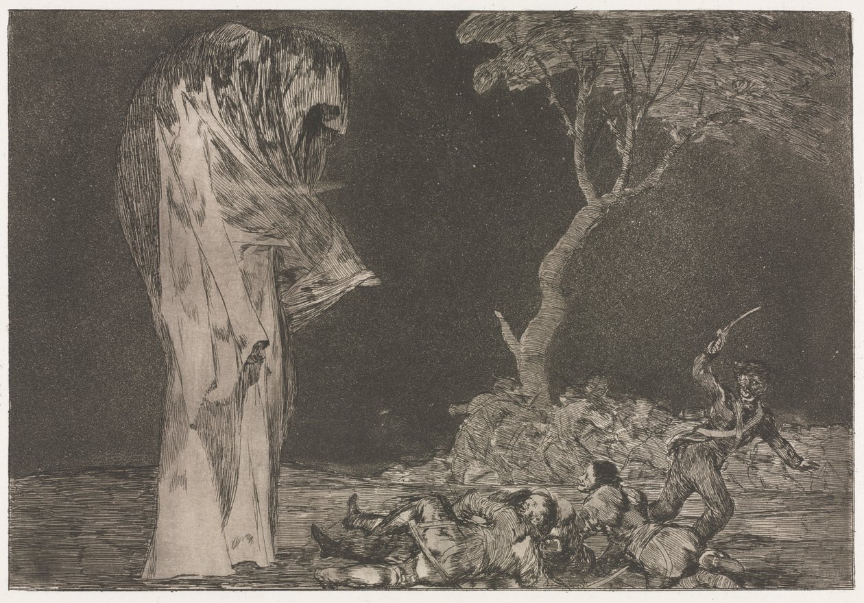 Os Provérbios: Loucura do Medo, 1864. de Francisco de Goya