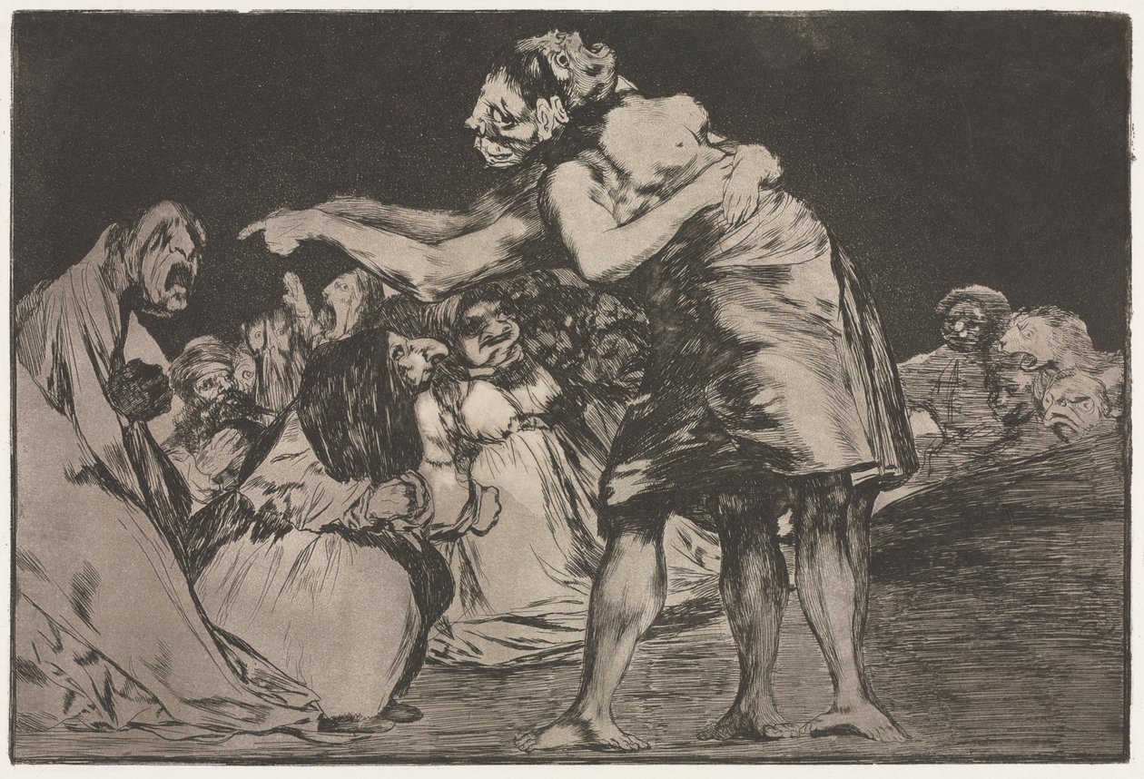 Os Provérbios: Insensatez Matrimonial, 1864. de Francisco de Goya