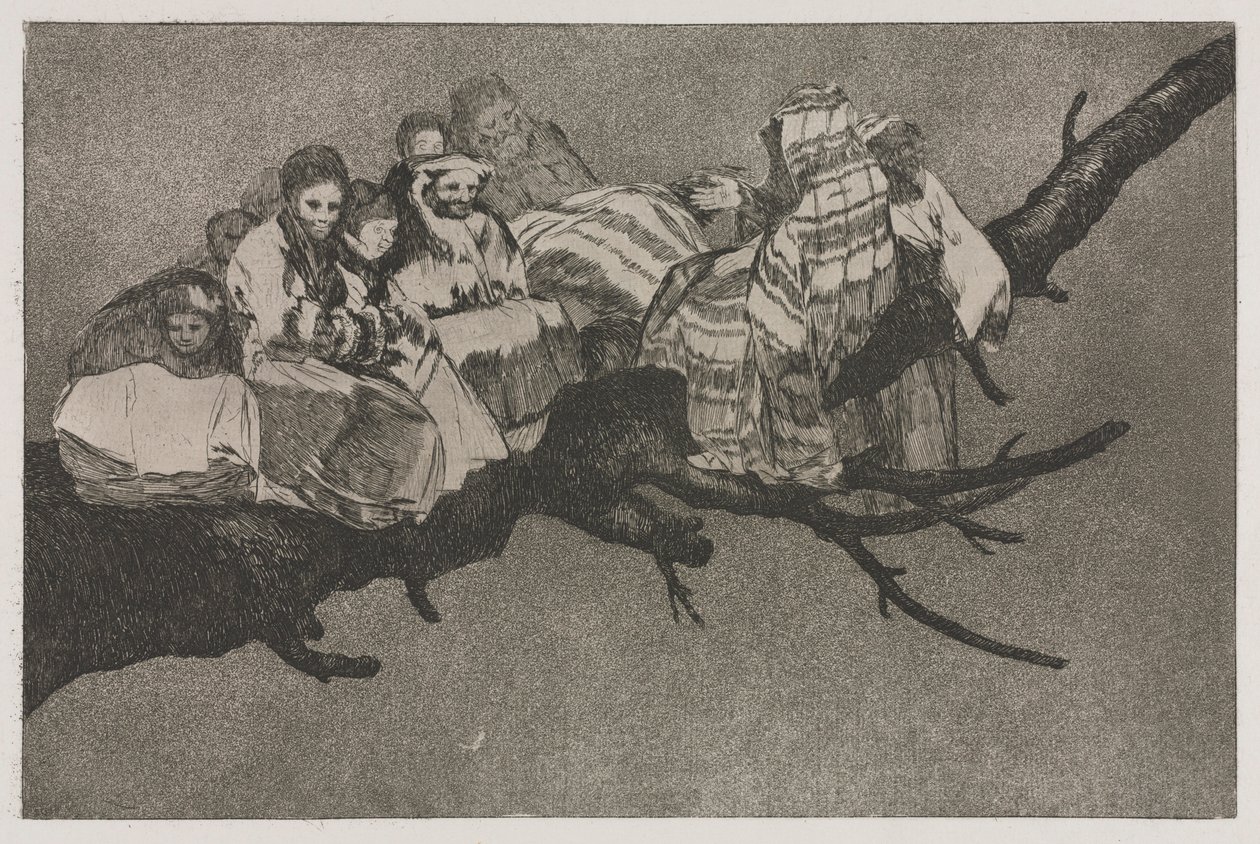 Os Provérbios: Loucura ridícula, 1864. de Francisco de Goya