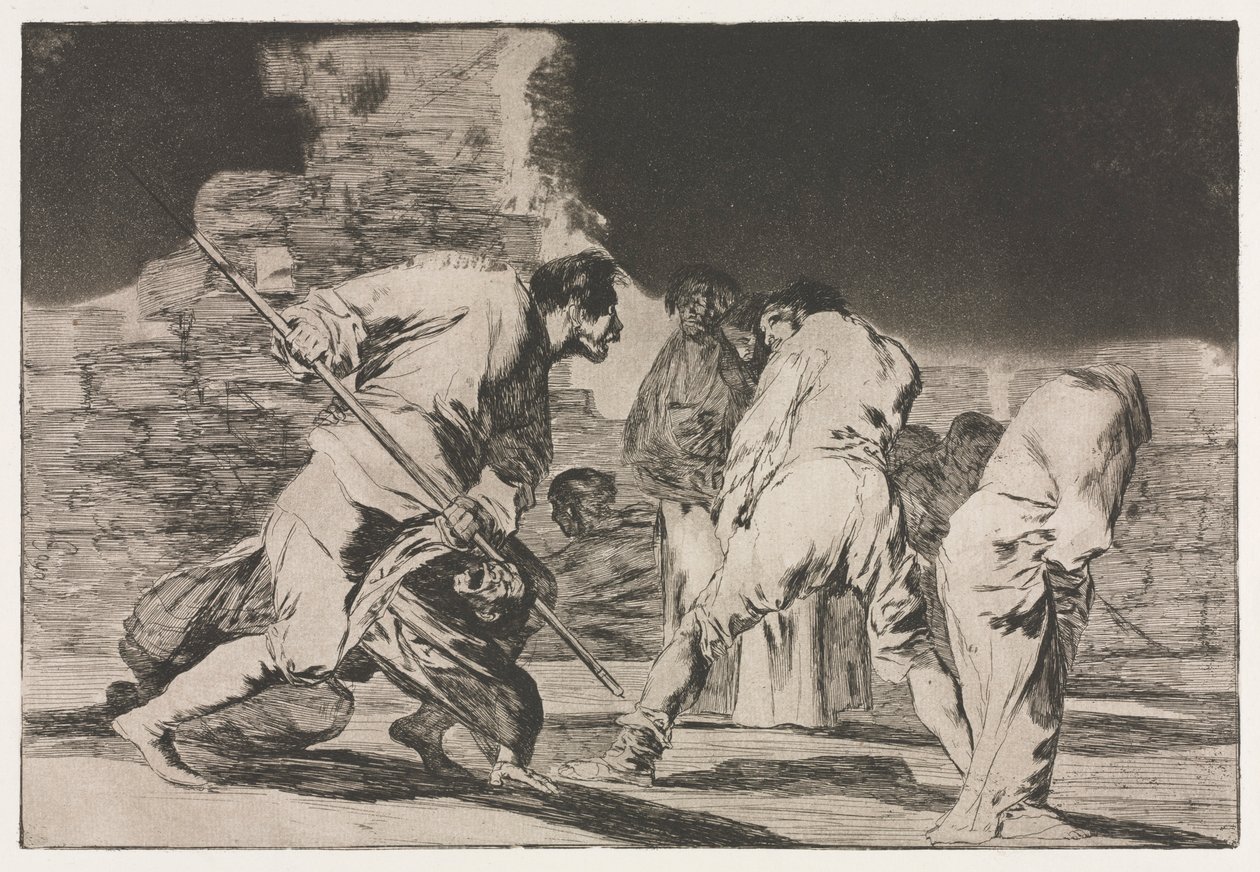 Os Provérbios: A Loucura da Fúria, 1864. de Francisco de Goya