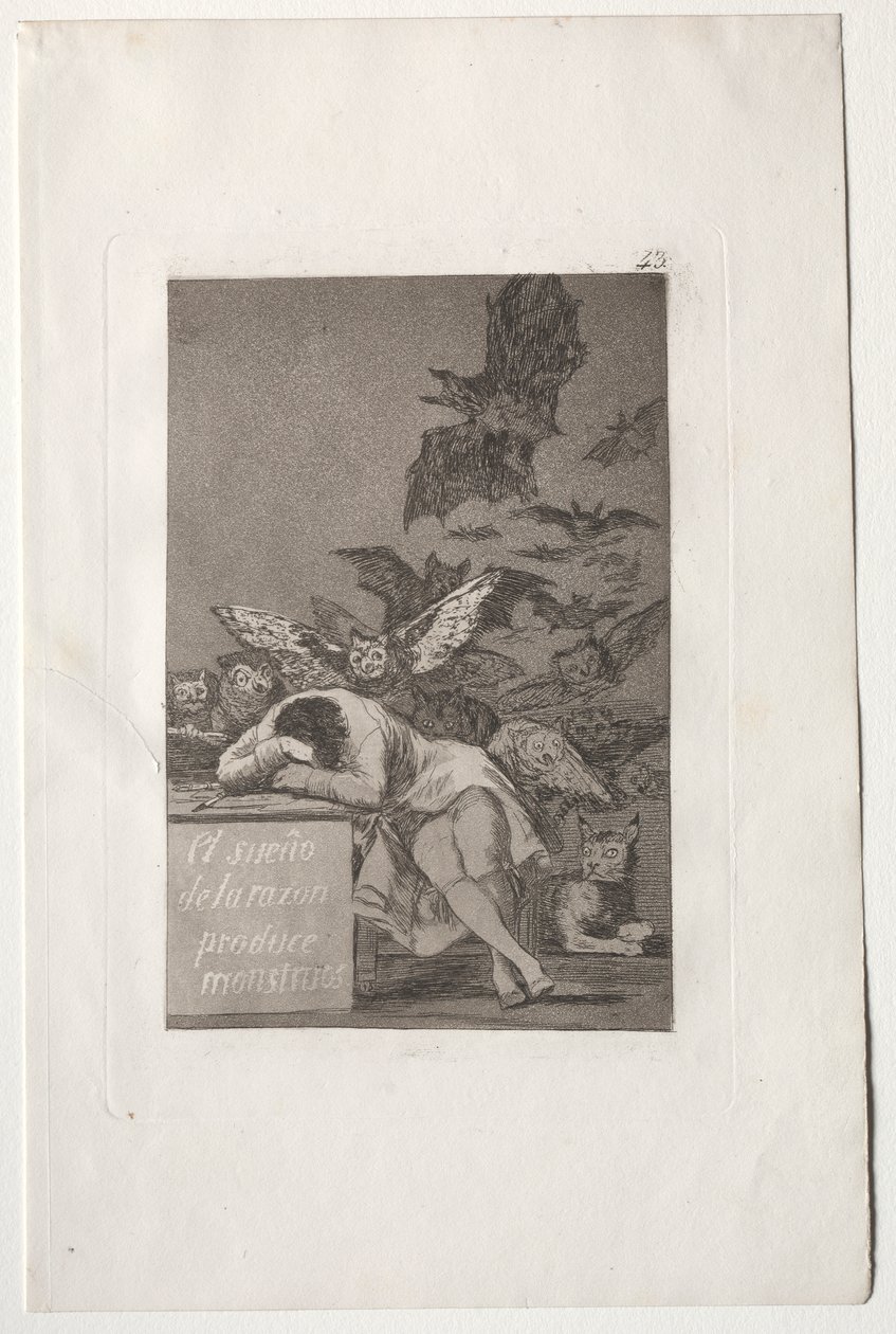 O sono da razão produz monstros de Francisco de Goya