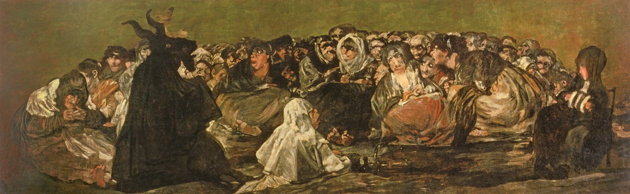 O Sábado das Bruxas ou O Grande Bode (uma das Pinturas Negras), c.1821-23 de Francisco de Goya