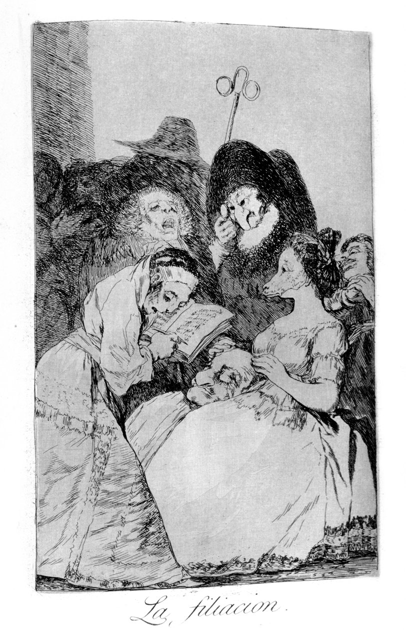 A filiação, 1799 de Francisco de Goya