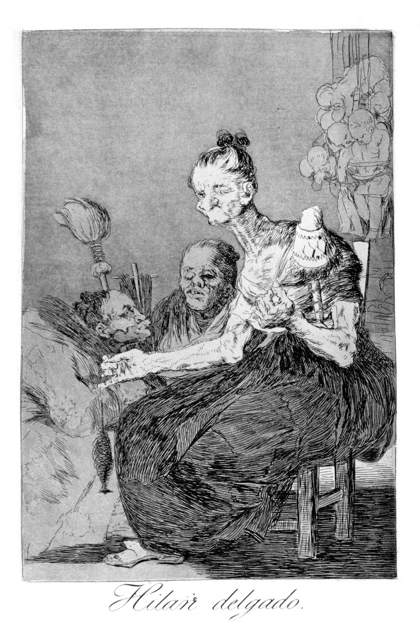 A rotação finamente, 1799 de Francisco de Goya