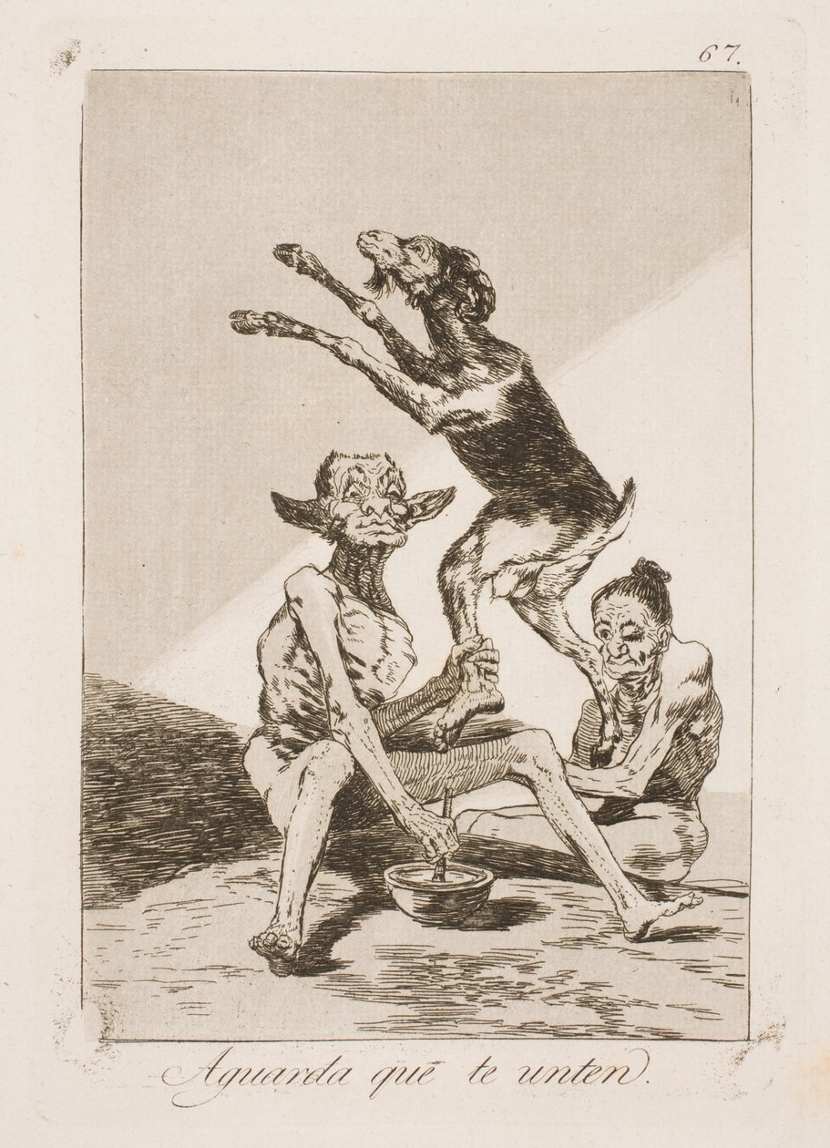 Espere até que tenha sido manchado com pomada de Francisco de Goya