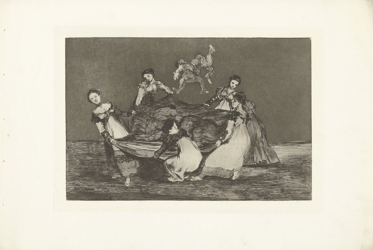 Loucura Feminina Diferente Feminino Los Disparates (As loucuras) Los Proverbios (Os Provérbios) (título da série) de Francisco de Goya