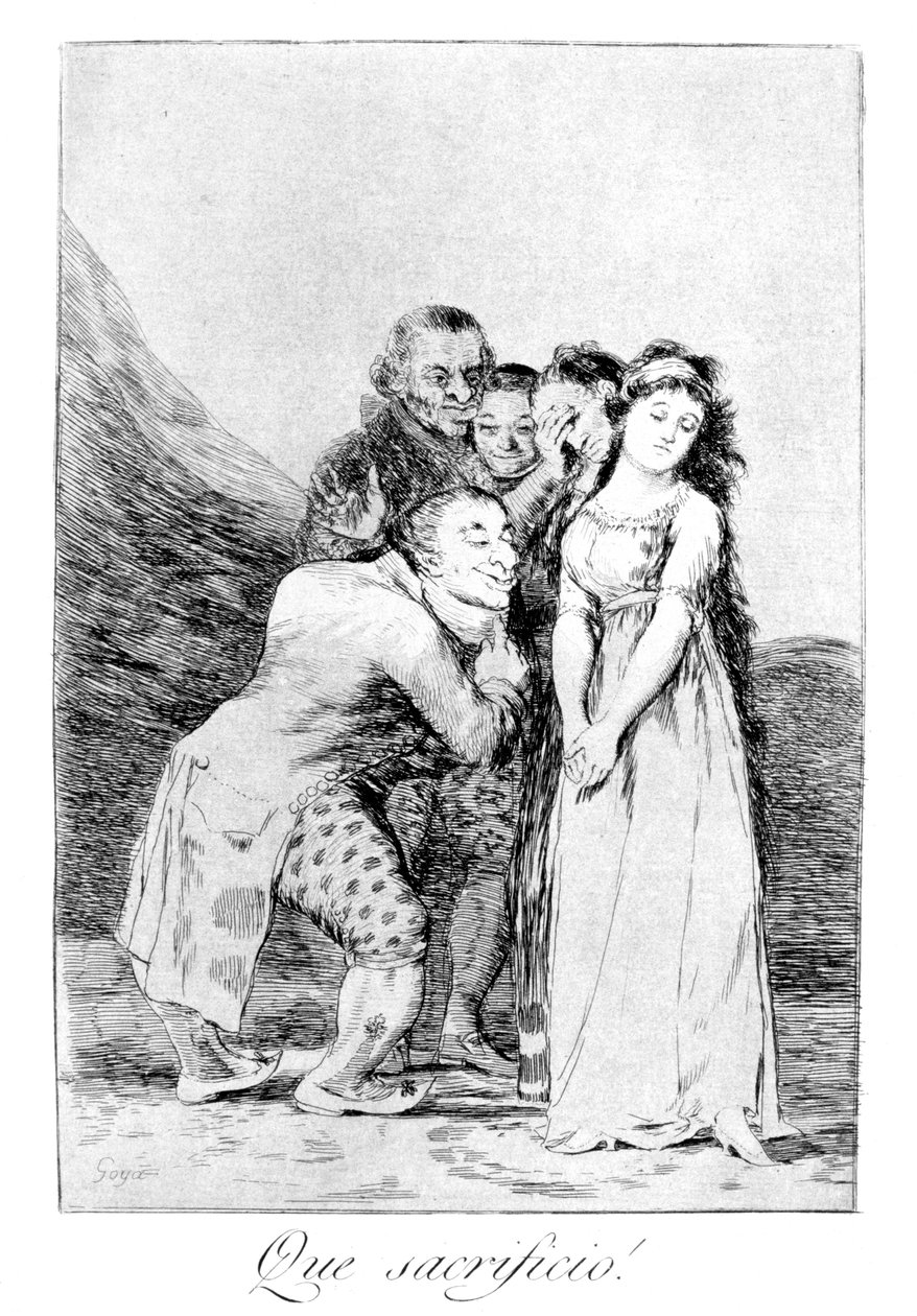 Que sacrifício !, 1799 de Francisco de Goya