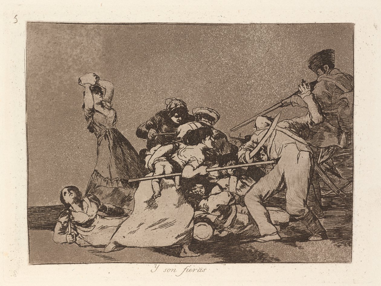 Y son fieras (E eles são como bestas selvagens) de Francisco de Goya