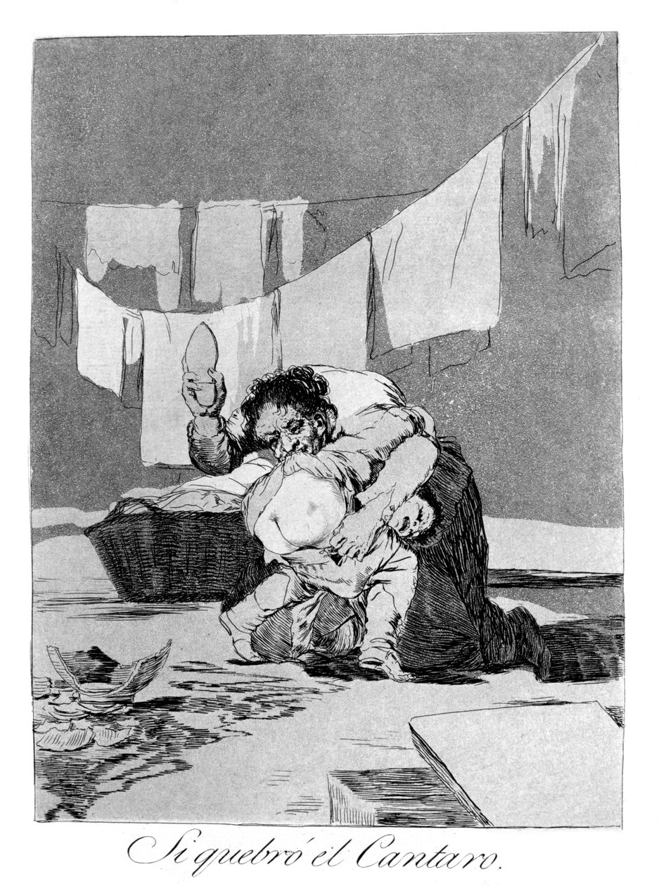 Sim, ele quebrou o pote, 1799 de Francisco de Goya
