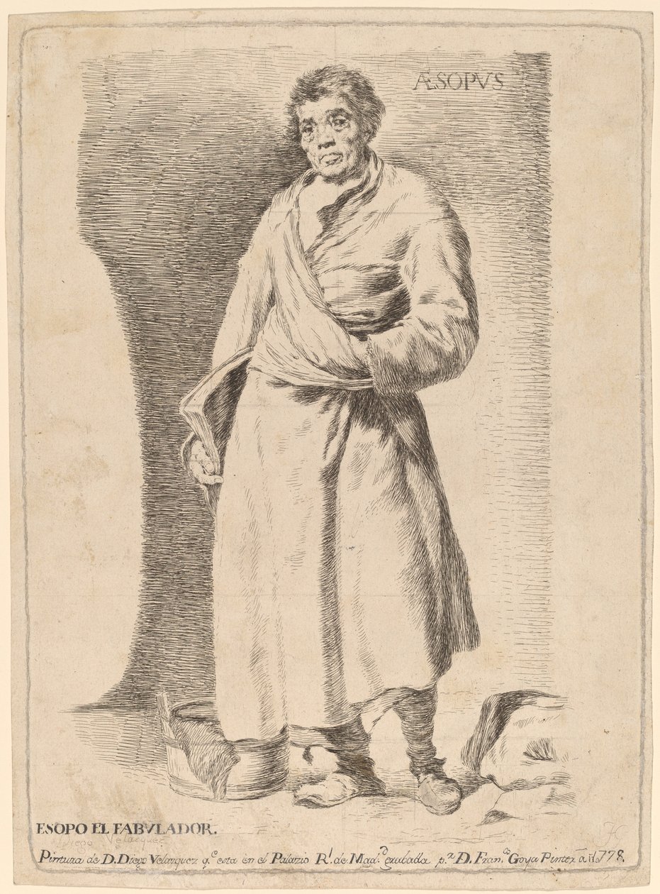 Esopo (Esopo) de Francisco de Goya after Diego Velázquez