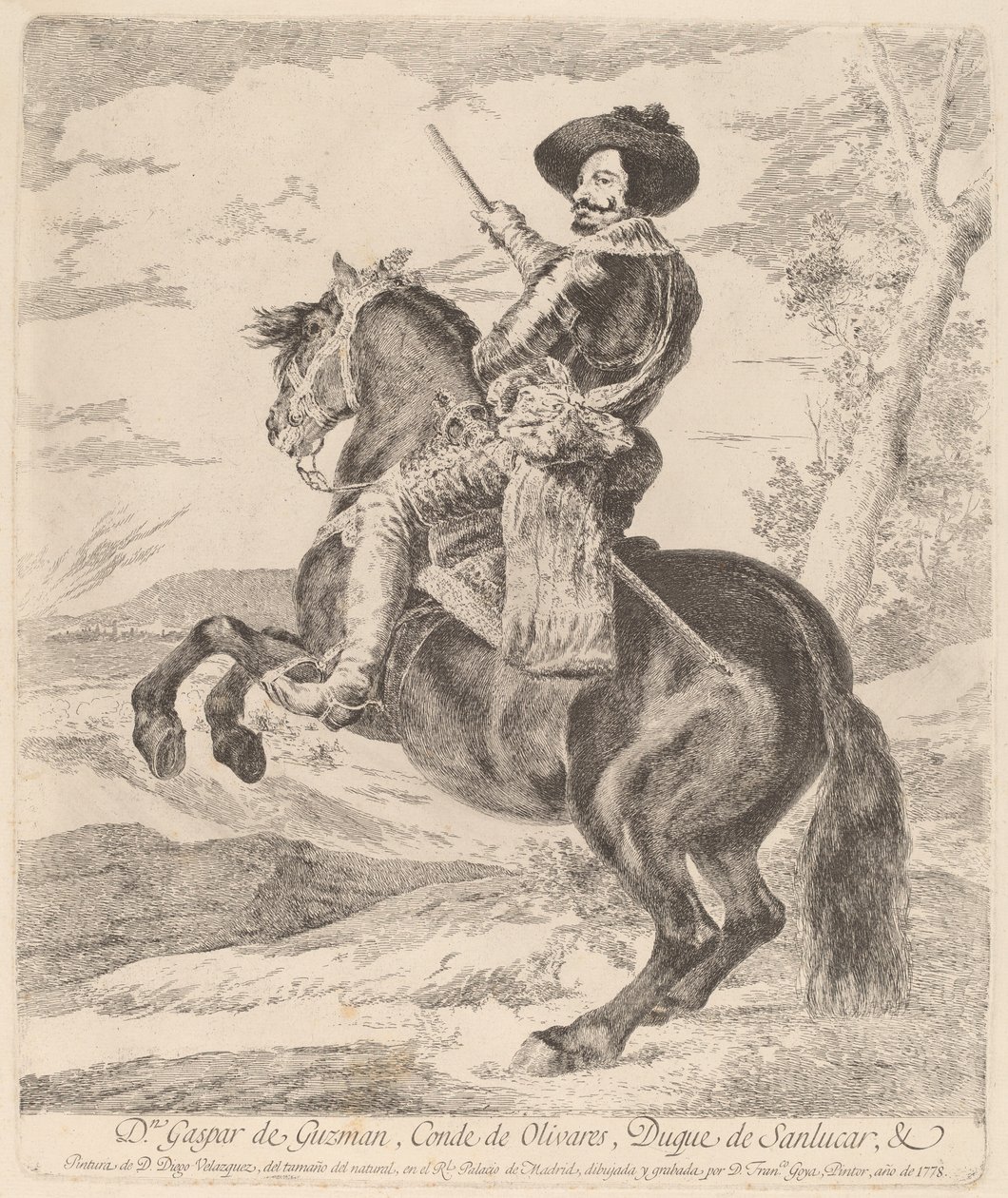 Gaspar de Guzman, Conde Duque de Olivares de Francisco de Goya after Diego Velázquez