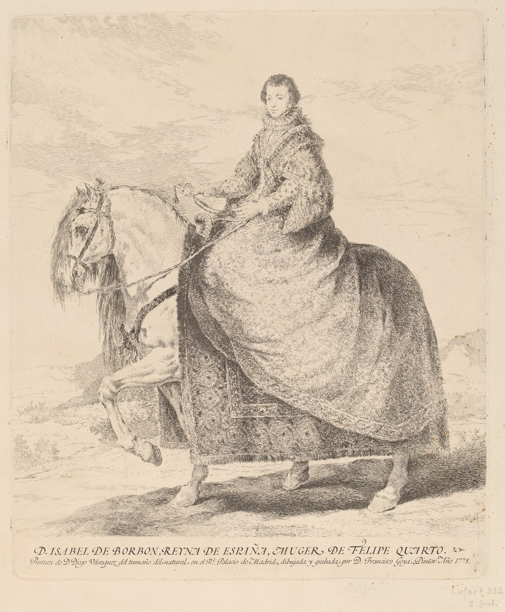 Isabel de Borbon de Francisco de Goya after Diego Velázquez