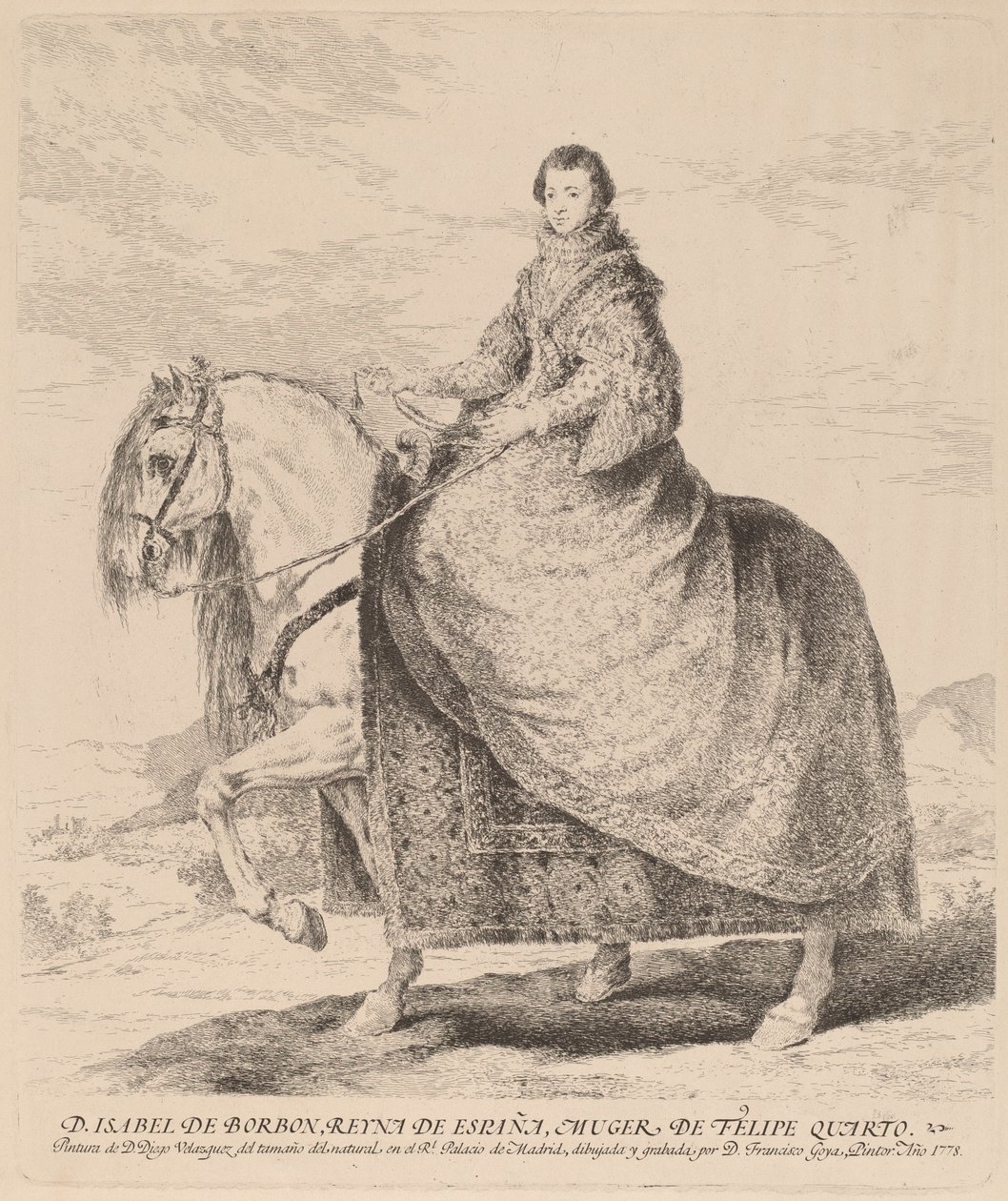 Isabel de Borbon de Francisco de Goya after Diego Velázquez
