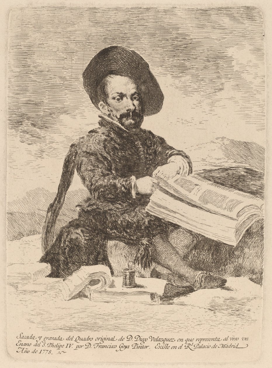 Um anão (um anão) de Francisco de Goya after Diego Velázquez