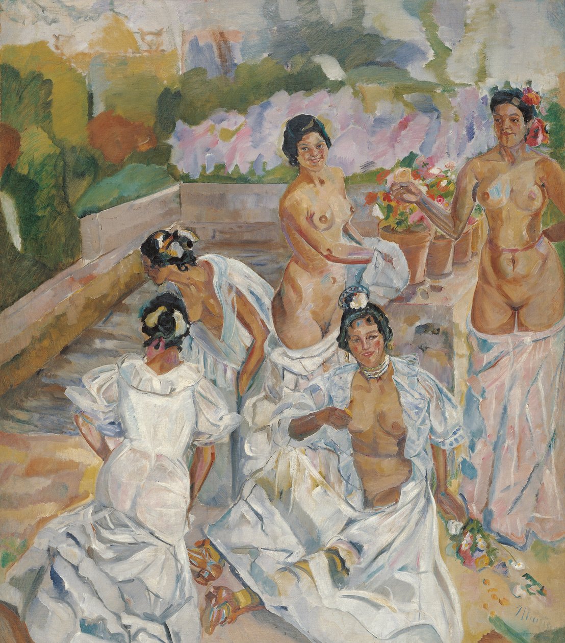 The Bath (Sevilha) - Iturrino, Francisco (1864-1924) - c. 1908 - Óleo sobre tela - 200x174 - Museo Carmen Thyssen, Málaga de Francisco de Iturrino