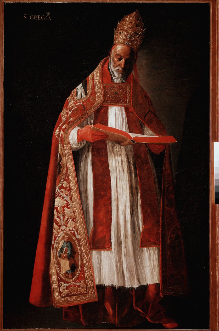 Papa Gregoire I o Grande ou Diálogo (óleo sobre tela de Francisco de Zurbaran