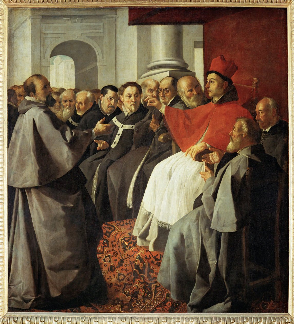 São Boaventura no Concílio de Lyon - São Boaventura ... de Francisco de Zurbaran