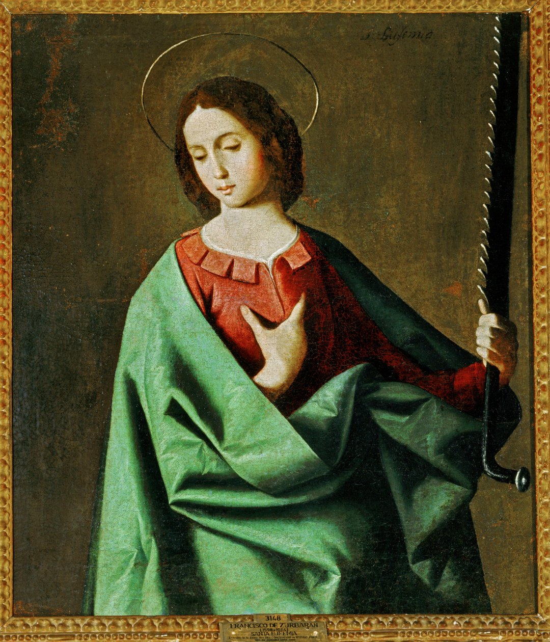 Santa Eufémia ... (pintura sobre tela) de Francisco de Zurbaran