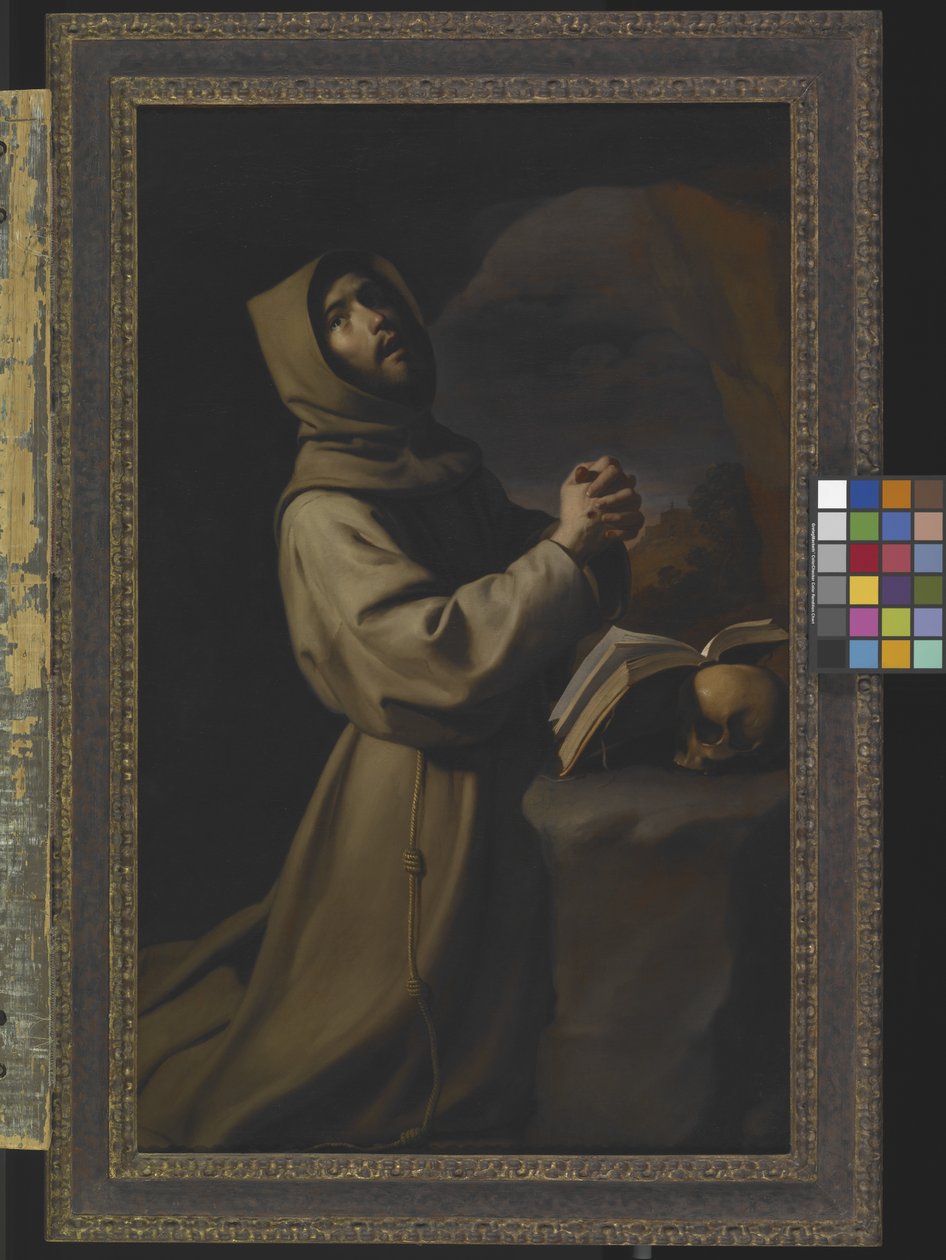 São Francisco em Meditação (óleo sobre tela) de Francisco de Zurbaran