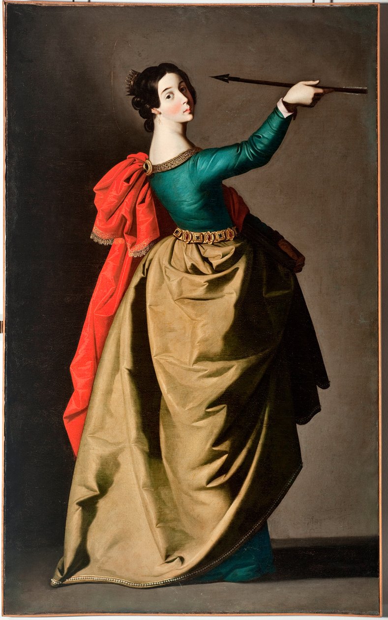 St Ursula (óleo sobre tela de Francisco de Zurbaran