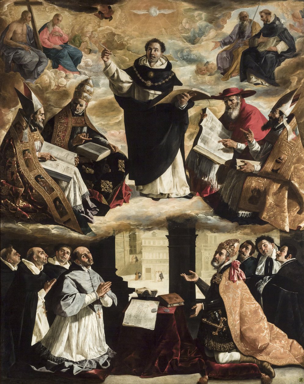 A apoteose de São Tomás de Aquino, ca 1631. de Francisco de Zurbaran