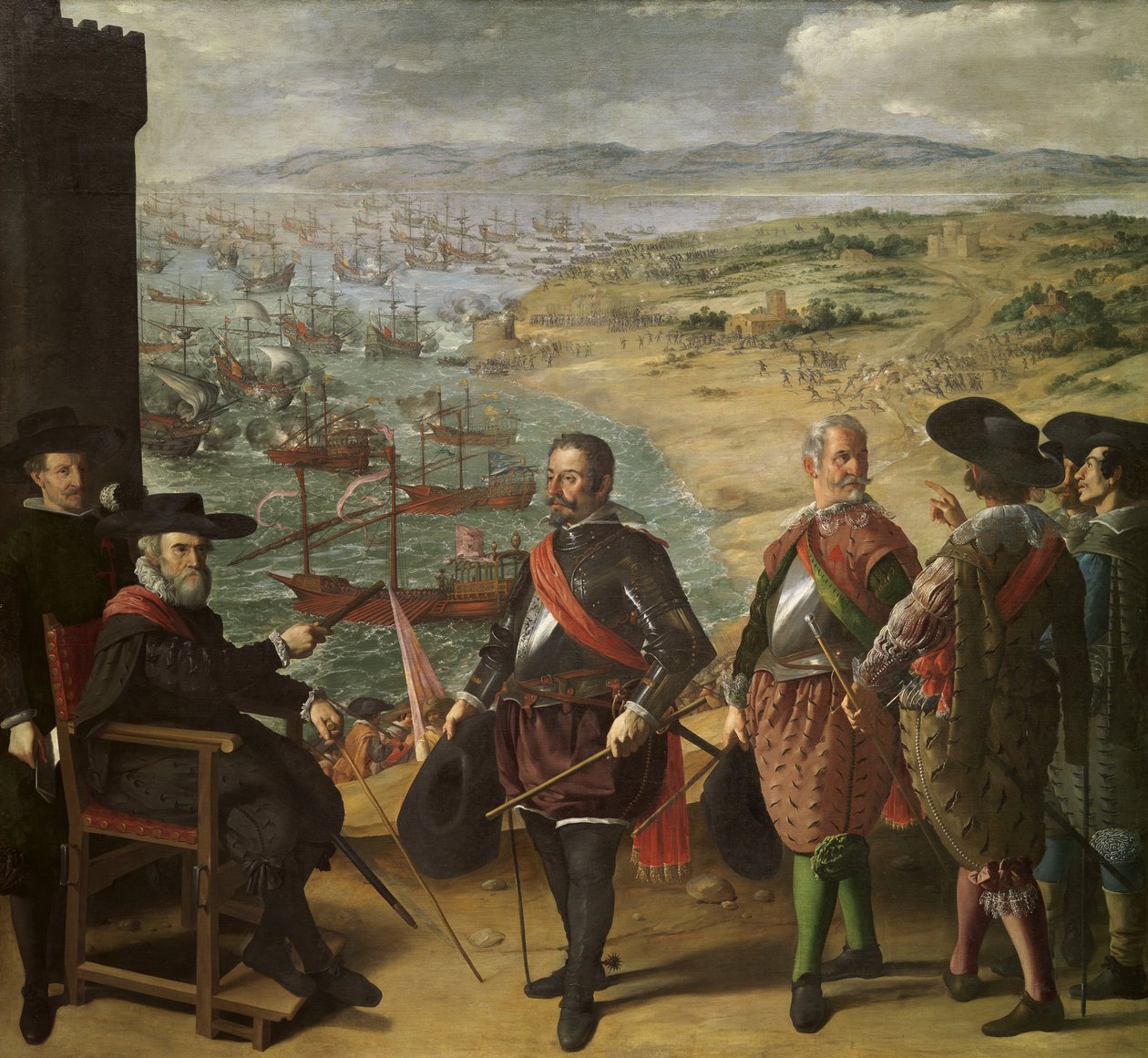 A defesa de Cádiz contra os ingleses, 1625, 1634-1635 de Francisco de Zurbaran