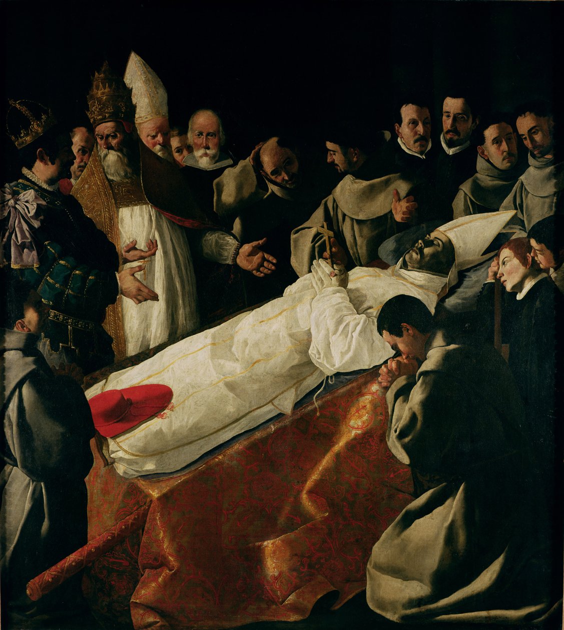 A Exposição do Corpo de São Boaventura (1221-74) depois de 1627 de Francisco de Zurbaran
