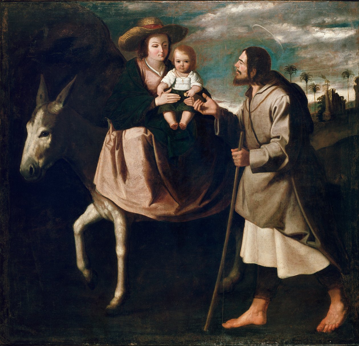 A fuga para o Egito, final da década de 1630 de Francisco de Zurbaran