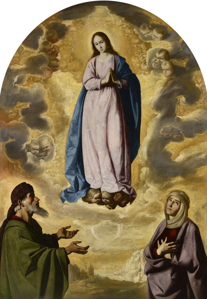 A Imaculada Conceição com São Joaquim e Santa Ana de Francisco de Zurbaran